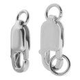 thumbnail image 1 of KLKCMS 2Pcs Solid 925 Sterling Lobster Claw Clasps Jewelry Finding DIY Necklace, 1 of 9