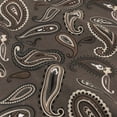 thumbnail image 3 of Superior 4-Piece Retro Charcoal Paisley Cotton Flannel Sheet Set, Full, 3 of 6