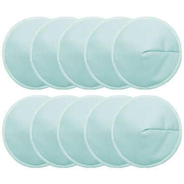 10PCS Washable Nursing Pads, Reusable Organic Bamboo Breast Pads with Laundry Bag and Storage Bag - Soft, Absorbent, Hypoallergenic, Eco Pads for Breastfeeding