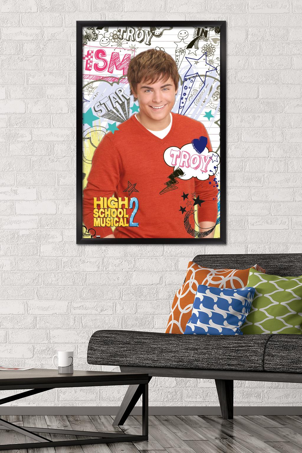 High School Musical 2 - Troy Wall Poster, 22.375" x 34" Framed
