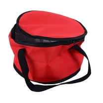 Round Insulated Bag Oxford Cloth Casserole Carrier Reusable Cooler Thermal Picnic Bag 11*7in