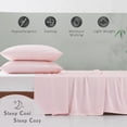 thumbnail image 3 of TOSMO Luxury Pillow Case Set of 2, Viscose Made from Bamboo OEKO-TEX, Silky Soft, Breathable & Cooling Pillow Cases with Envelope Closure (Standard, Pale Pink), 3 of 6