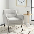 thumbnail image 4 of SAFAVIEH Tilbrook Tufted Arm Chairs, Light Grey/Black (26.8 in. W x 29.3 in. D x 29.5 in. H), 4 of 12