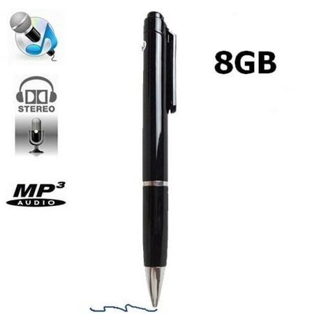 8GB Portable Pen Shaped HD Digital Voice Recorder With MP3