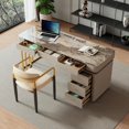 thumbnail image 4 of Write Computer Office Desks Calligraphy Design Modern Light Luxury Office Desk Household Slate Escritorios Work Furniture QF50OD My Lux Decor Round, 4 of 29