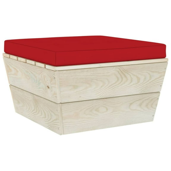 Casafoyer Pallet Ottoman Cushion Red Fabric