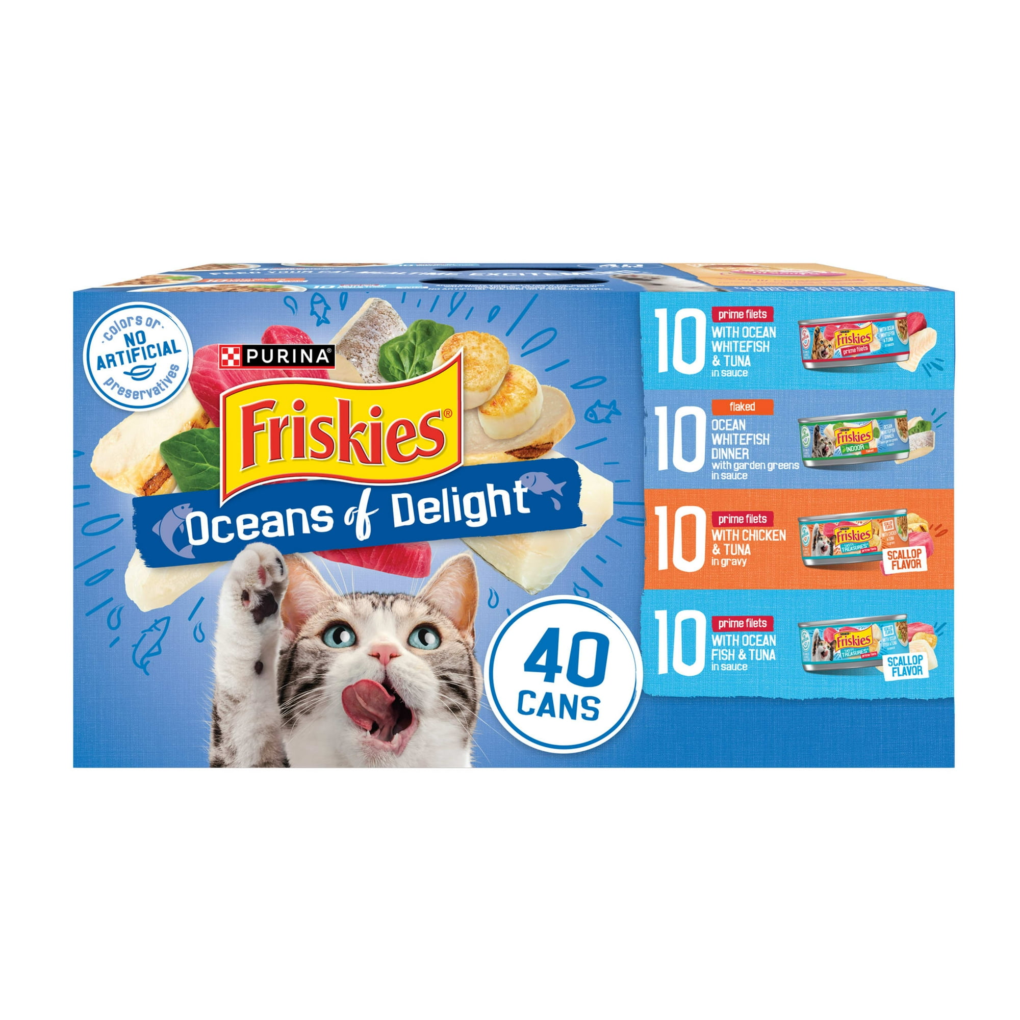 Purina Friskies Ocean Of Delight Gravy Variety Pack, Wet Cat Food, 5.5 oz Cans