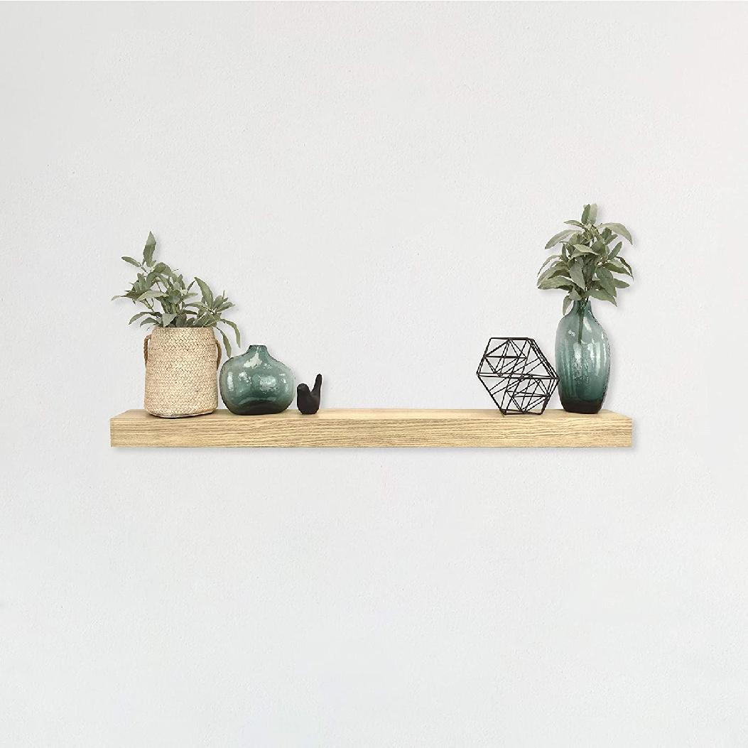 Natural Woodgrain Floating Shelves