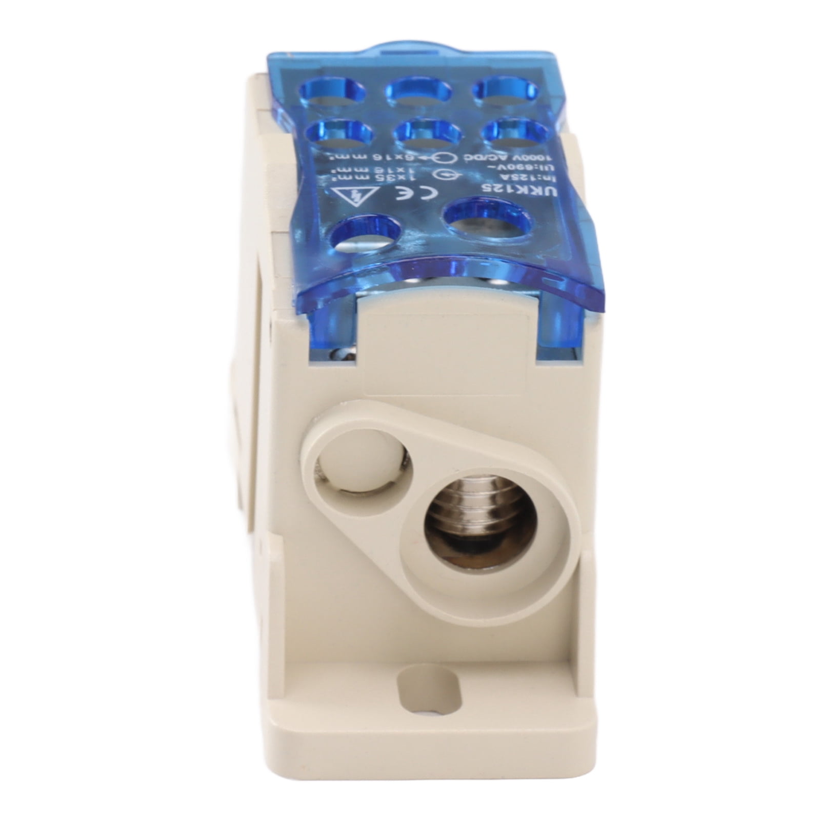 Junction Box, Distribution Box AC DC 1000V 125A Flame Retardant PC Shell Copper Conductor  For Electrical Cabinets