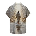 thumbnail image 5 of jowamay Christian Shirts for Men Jesus Print Fashion Hawaiian Shirt Casual Button Down Clothes for Beach Travel, 5 of 9