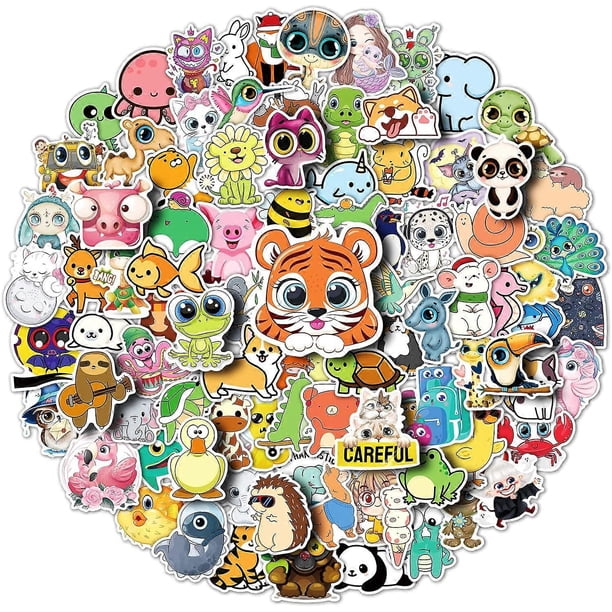 100Pcs Variety animal stickers,( Animal Stickers)Animal stickers religious,Vinyl Waterproof Stickers for GuitarLaptop, Journaling Computer,Phone