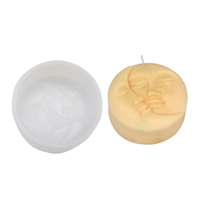 Molde de vela de aceite esencial Portátil Reutilizable Molde de silicona 3D Velas de vacaciones Hacer Handicraft Herramienta Decoración Suministros Hogar Moon Scienceny HA012532-02