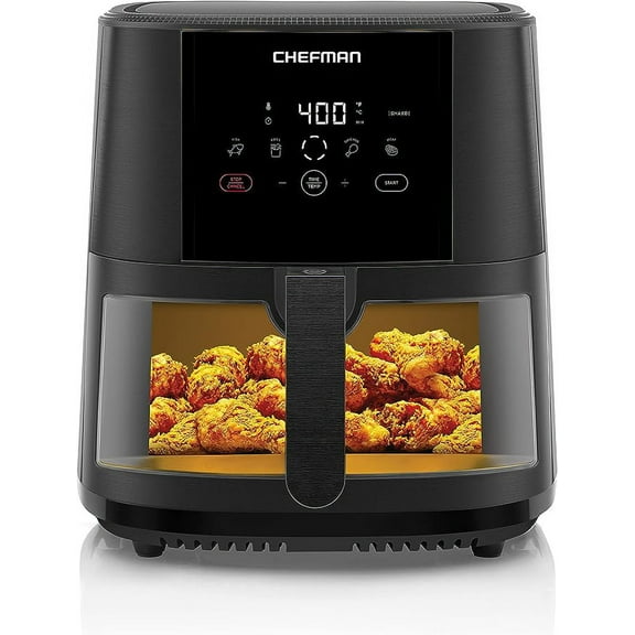 CHEFMAN 8 Qt. TurboFry Touch Window Air Fryer RJ38-SQPF-8TW - Black