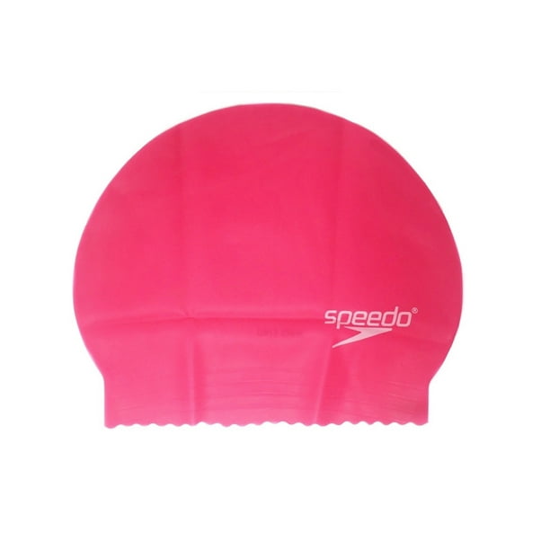 Speedo Jr. Solid Latex Swim Cap, Pink