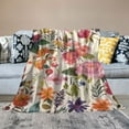 thumbnail image 2 of ONETECH Wildflowers Floral Throw Blanket for Girls Women Colorful Cornflower Watercolor Decorative Super Soft Warm Cozy Blanket Plush Flower Throws Blankets for Bed Sofa Home Car, 2 of 6