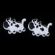 thumbnail image 3 of 2 amortiguadores de vibración de silicona para raquetas de tenis - Conejo Blanco Vaca blanca, 3 of 7