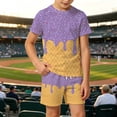 thumbnail image 2 of XAOFW Back To School Outfits For Boys Short Sleeve Ice Cream Printed Tops Shorts Toddler Kids Summer Cute Clothing Sets 9-10 Years, 2 of 5