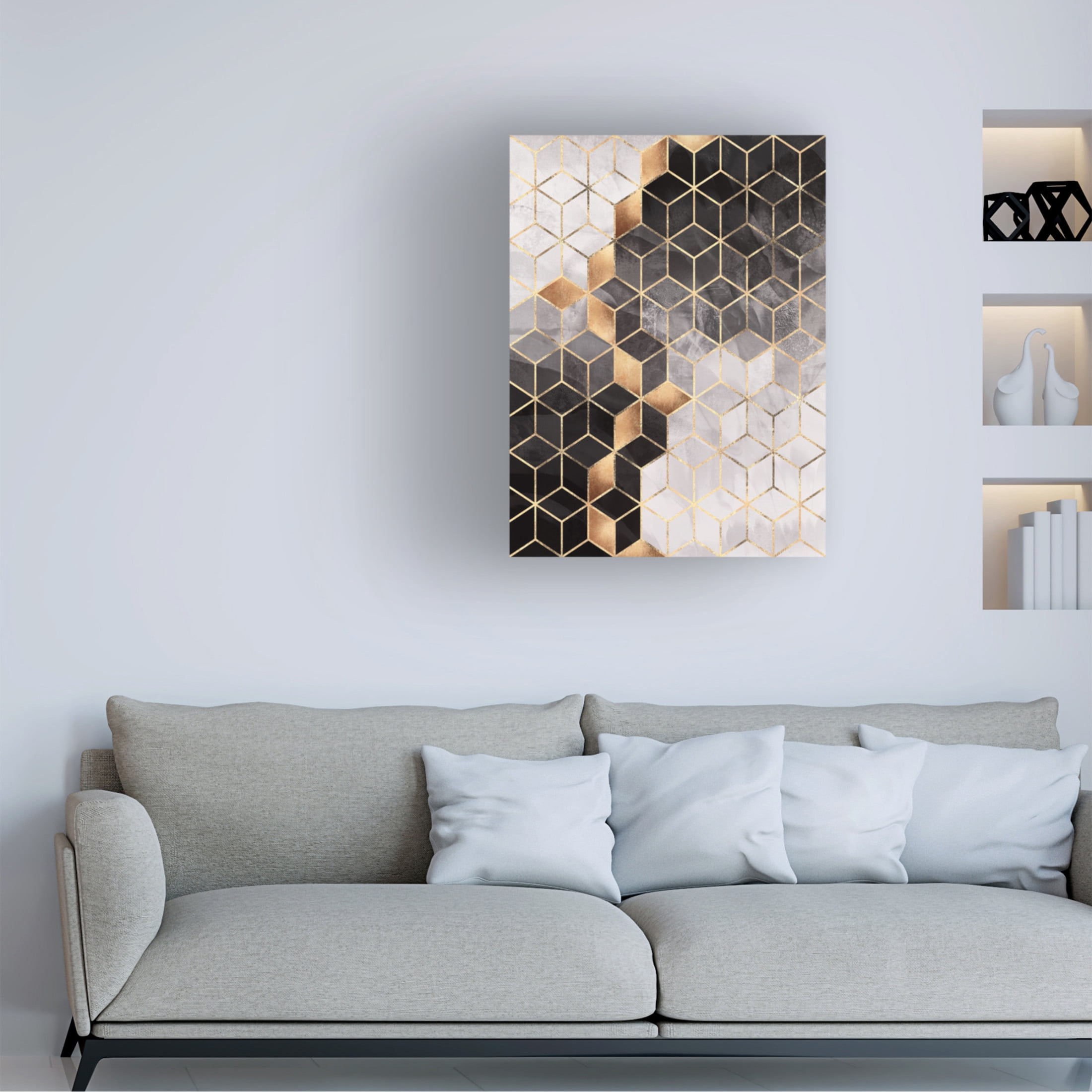 Trademark Fine Art Elisabeth Fredriksson Smoky Cubes Canvas Wall Art