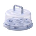 thumbnail image 1 of 1Pcs Cake Carrier Dust Proof Handheld 7 Cavity Visible Design Cake Holder Baking Supplies, 1 of 10