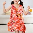 thumbnail image 5 of Edvintorg 1-9 Years Pajama Dress for Kids Soft Comfy Casual Nightgown Dress Loungewear Children's Girls Scoop Neck Floral Princess Sundress Sleep Dress for Kids, 5 of 6