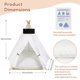 thumbnail image 5 of Tipi para mascotas para gatos y perros, tienda tipi portátil con cojín grueso para gatos o perros pequeños, casa para perros lavable con pizarra, cama interior para mascotas para cachorros, conejos, 5 of 6