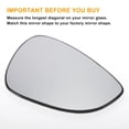 thumbnail image 3 of Espejo retrovisor convexo del lado del pasajero derecho, reemplazo de vidrio calefaccionado, adecuado para Ford Fiesta 2008-2017, 3 of 6