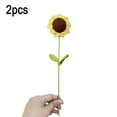 thumbnail image 2 of 2 uds flores artificiales tejidas a mano de ganchillo falso con tallo para decoración del hogar, boda, fiesta, oficina, 2 of 6