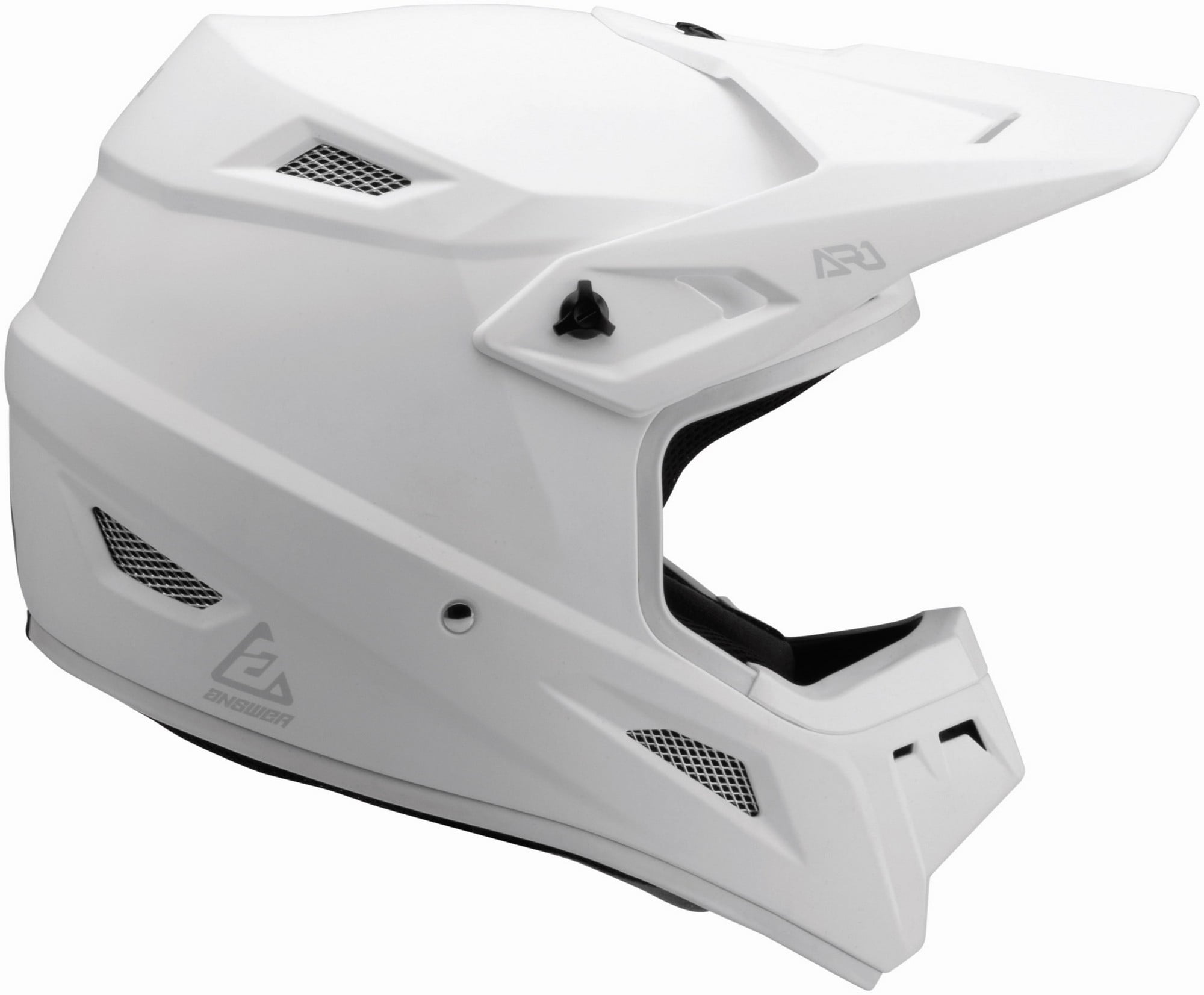 Answer 446364 AR1 Solid Youth Off-Road Helmet, White - Small