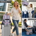 thumbnail image 6 of JIALIOU 14" Laptop Backpack Waterproof Airline Approved Stylish Casual Daypack for Travel Business College Work, Pink Teal Small Flowers, 6 of 8