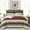 Red-King, variant on Full Blue Striped 7-Piece Bed-in-a-Bag All Season Bedding Set