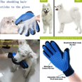thumbnail image 5 of （Azul）2 piezas de cepillos para mascotas, par de guantes, cepillo para recoger el pelo de mascotas, para perros, gatos, caballos y conejos, antibolas de pelo, elimina el pelo, antipelo corto y largo,, 5 of 5