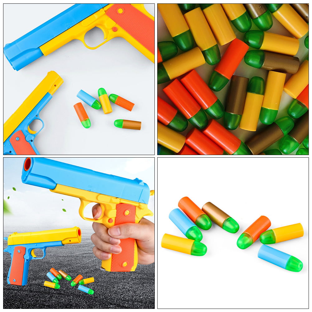 Random Color Details about   1 Set of Simulation Shooter Toys Kid Shooting Toy with 10 Bullets 