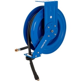 Global Industrial Spring Retractable Fuel Delivery Hose Reel w/ 3/4"" x 25'L Hos