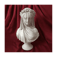Veiled Maiden Bust Statue Gothic Home Decor Abstract White Resin