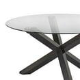 thumbnail image 2 of Uptown Club 55" Round Tripod Wood Dining Table w/ Glass Top in Espresso, 2 of 4