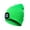Green, variant on Morttic Unisex LED Beanie Hat USB Rechargeable Autumn Winter Warm Outdoor Hiking Camping Knitting Hat with Headlamp, Black