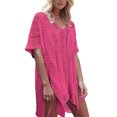 thumbnail image 2 of Swimsuit Cover Up for Women Crochet Sleeveless Tunic V Neck Bikini Beachwear Sheer Bathing Suit Coverups Alsol Lamesa, 2 of 6
