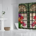 thumbnail image 3 of Shower Curtain Set with Snap-in,Colorful Retro Classic Design (7) Shower Curtains Reusable Shower Liner,Decor Polyester Bathroom Curtains,72x72Inch, 3 of 4