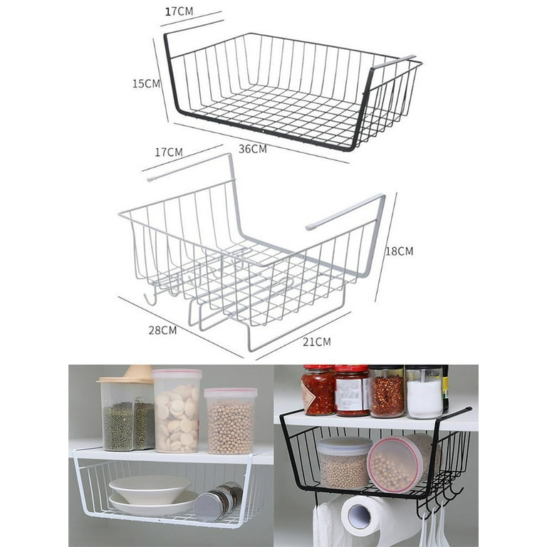 Hanging Basket Under Kitchen Cabinet Partition Wardrobe Storage Rack