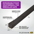 thumbnail image 3 of M-D Building Products 03115 1-1/2 in. Black Expandable Foam PLATINUM™ Weatherseal for Uneven Gaps, 3 of 12