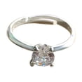 thumbnail image 2 of Anillo que no se decolora, anillo abierto de lujo ligero de moda femenina, joyería de circonita, anillo de plata esterlina 925, 2 of 6