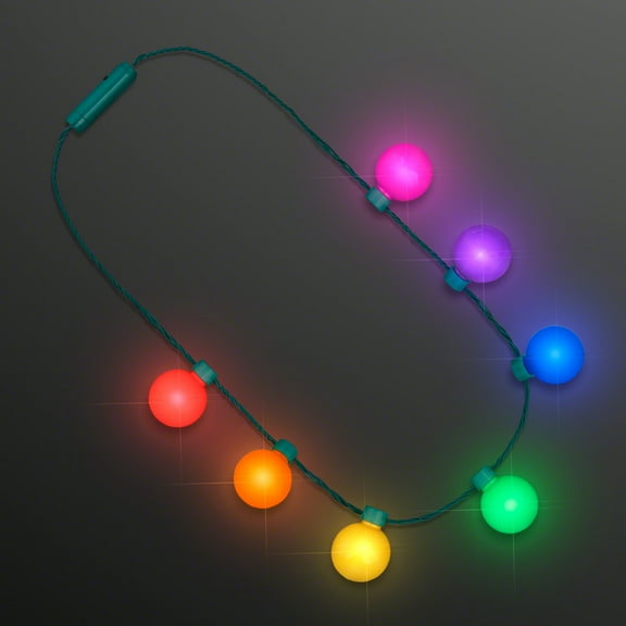 Rainbow Party LED Globes Light Up Necklace