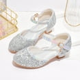 thumbnail image 2 of Akiihool Mary Jane Shoes Girls Toddler Little Girl Mary Jane Dress Shoes Ballet for Girl Party School Shoes Princess Shoes (Silver,11.5), 2 of 8