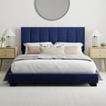 thumbnail image 4 of Reece Channel Stitched Upholstered Queen Bed, Sapphire Blue, by Hillsdale Living Essentials, 4 of 19