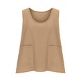 thumbnail image 5 of Womens Cotton Linen Tank Tops, Sleeveless Shirts for Women Summer Lightweight Casual Solid Color Crewneck Dressy Blouses with Pockets, 5 of 5