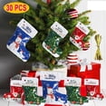 thumbnail image 1 of 30PCS Christmas Ziplock Gift Bags with Ties Assorted Sizes Stocking Wrapping Bag, 1 of 12
