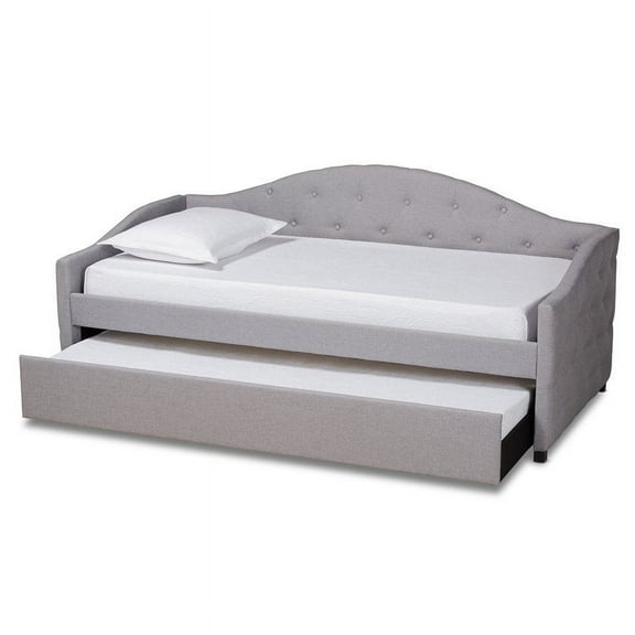 Bowery Hill Transitional Grey Twin Size Daybed with Trundle