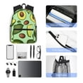 thumbnail image 4 of Pofeuu Avocado With Seeds Print Laptop Backpack Travel Canvas Backpack for School Lightweight and Comfortable Backpack College Backpack Schoolbag, 4 of 6
