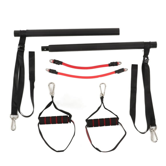 Pilates Bar Kit with Resistance Bands Yoga Pull Bar Kit Exercise Muscle Power Tension Bar Fitness Equipment