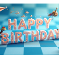 thumbnail image 4 of Colorful Cartoon Character Themed Happy Birthday Banner Backdrop Background Party Decoration for Birthday Parties Photography Props Family Gatherings and Kids Celebrations, 4 of 7